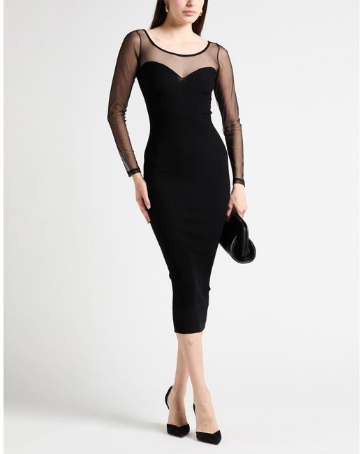 Blugirl Blumarine Black Midi Dress
