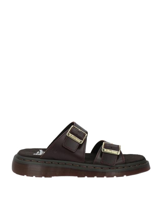 Dr. Martens Black Josef Atlas Sandals Leather