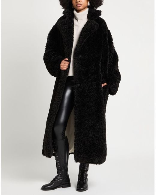 Alysi Black Shearling & Teddy