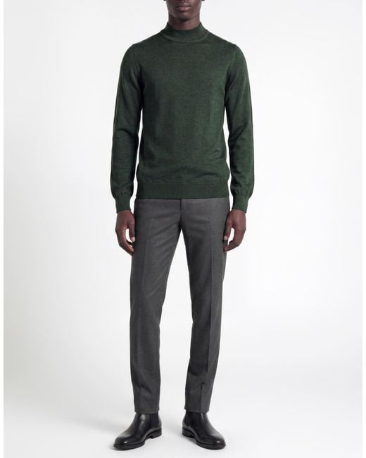 Gran Sasso Green Dark Turtleneck Virgin Wool for men