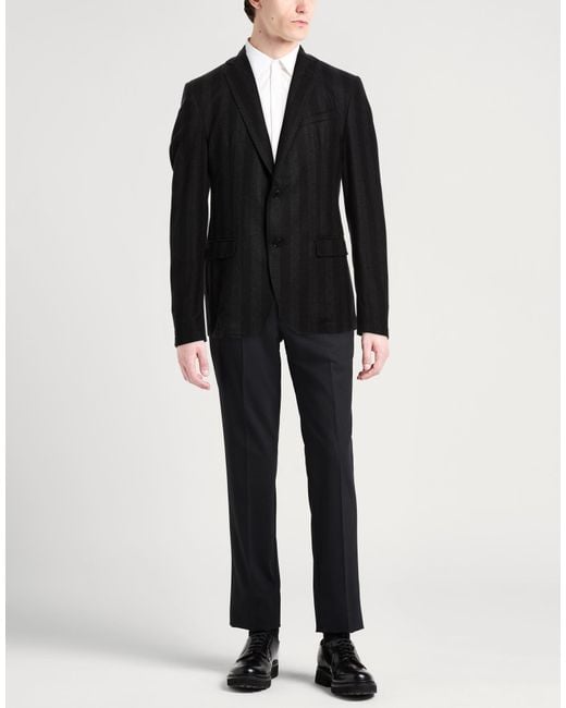 Messagerie Black Blazer Wool, Polyester for men