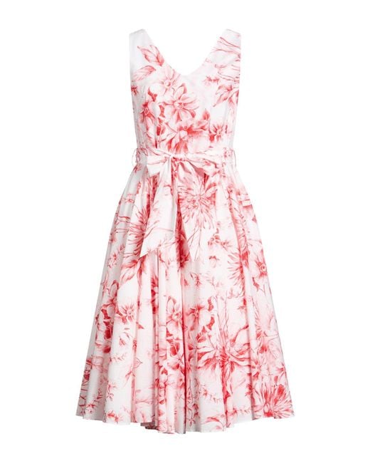 LAVI COUTURE Pink Midi Dress Cotton