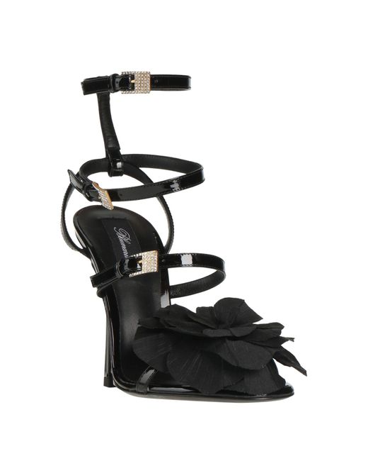 Blumarine Black Sandals Textile Fibers
