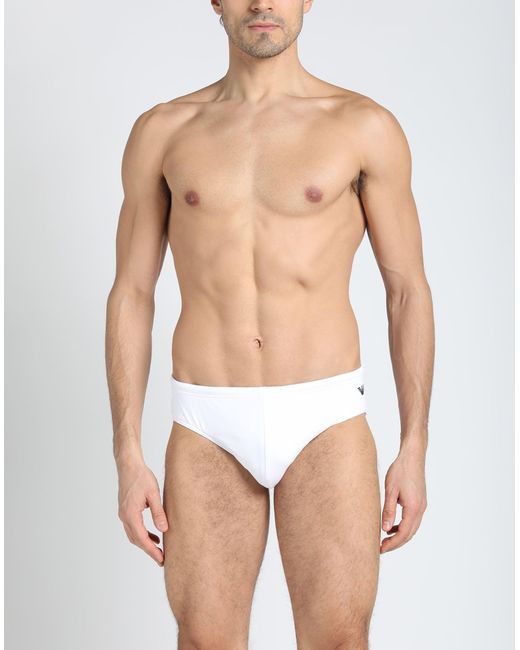 Emporio Armani White Bikini Bottoms & Swim Briefs for men