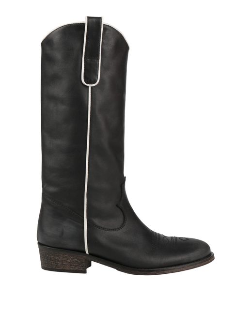 Via Roma 15 Black Boot Leather