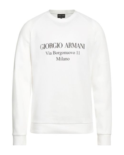 Giorgio Armani White Sweatshirt for men