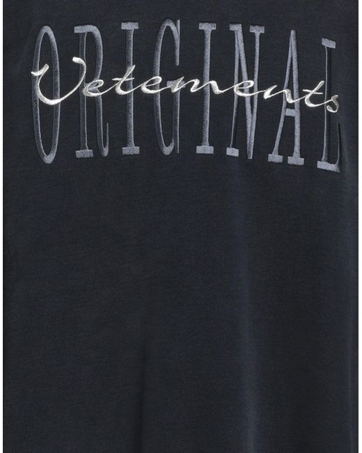 Vetements Blue Sweatshirt Cotton for men