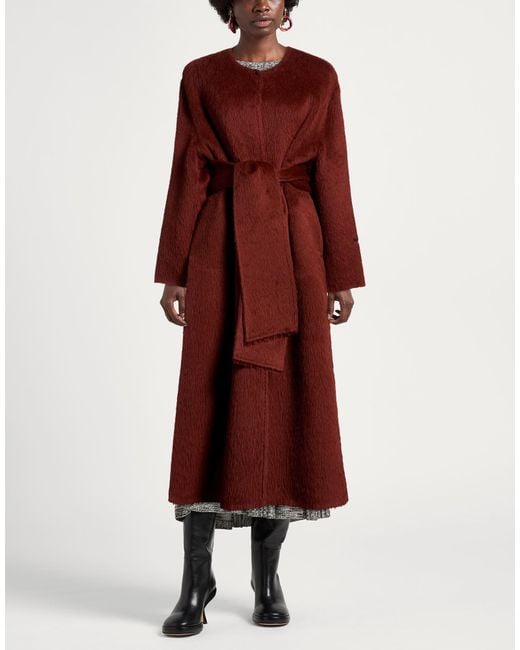 Marina Rinaldi Red Coat Alpaca Wool, Wool