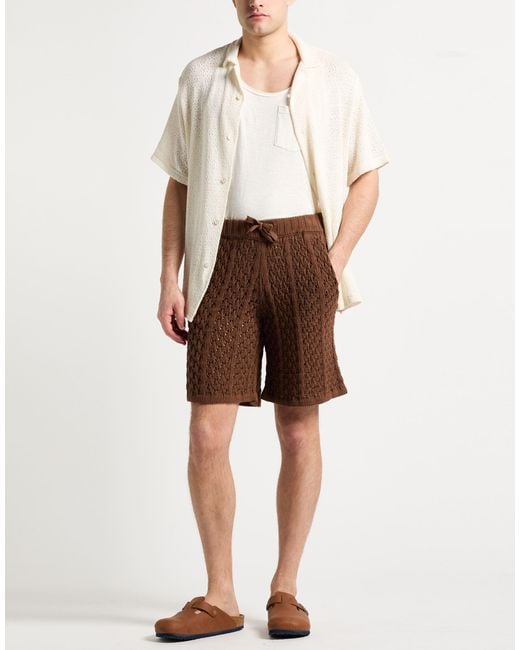 Laneus Brown Chocolate Shorts & Bermuda Shorts Cotton for men