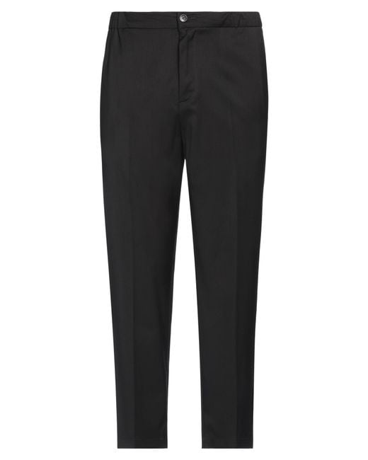 Costumein Black Pants Virgin Wool for men