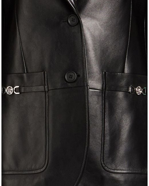 Versace Black Blazer Lambskin