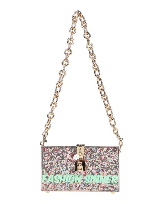 Dolce & Gabbana White Shoulder Bag Resin, Polyester
