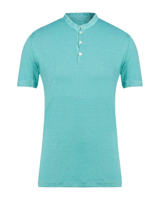120% Lino Blue T-shirt for men