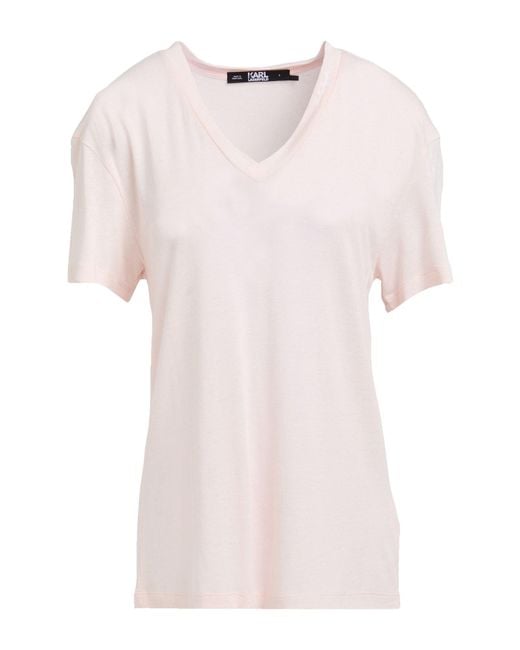 Karl Lagerfeld Pink Sweater Viscose, Linen