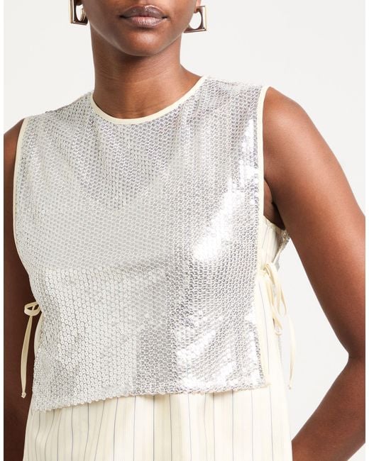 Alysi White Crème Top Polyester