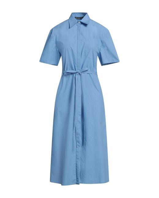 Department 5 Blue Azure Midi Dress Cotton