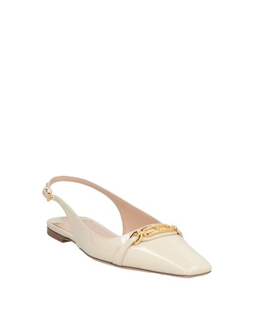 Tom Ford Natural Ivory Ballet Flats Calfskin, Brass