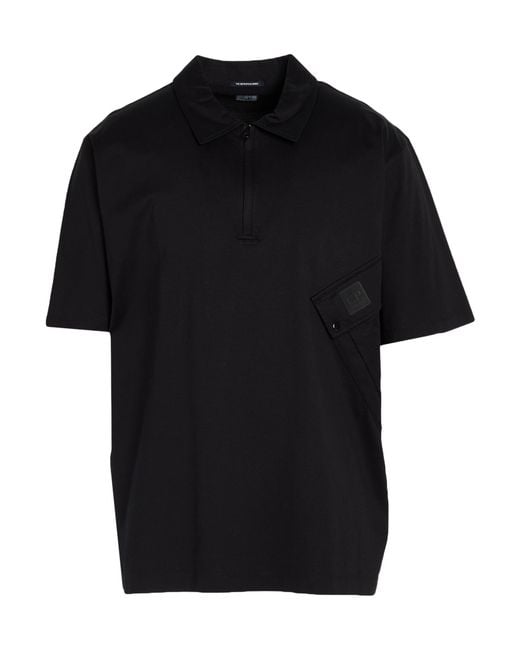 C P Company Black Polo Shirt for men