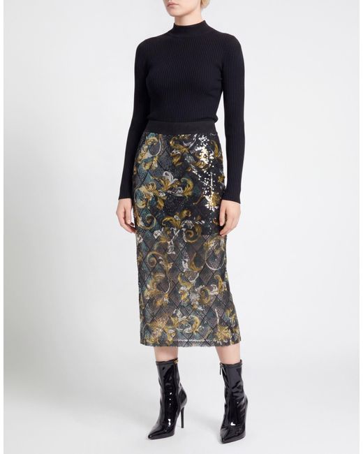 Versace Jeans Couture Green Midi Skirt