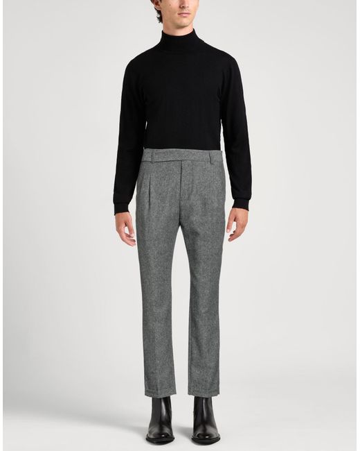 Daniele Alessandrini Gray Charcoal Pants Wool, Polyester, Polyamide for men