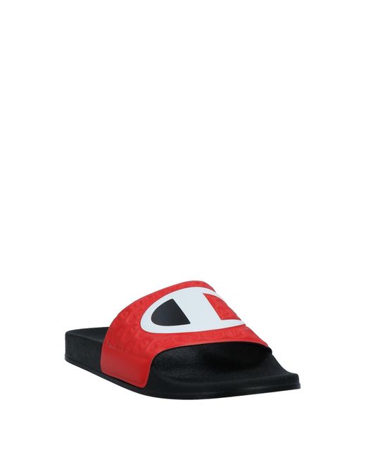 champion flip flops red