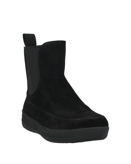 Fitflop Black Ankle Boots Leather, Elastic Fibres