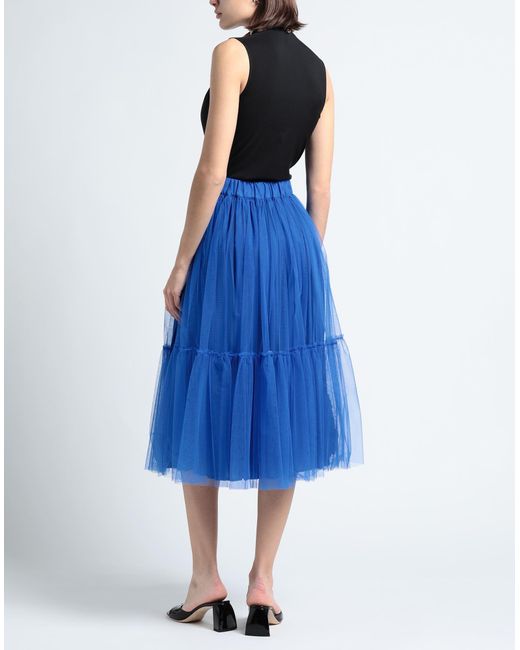 Shirtaporter Blue Midi Skirt