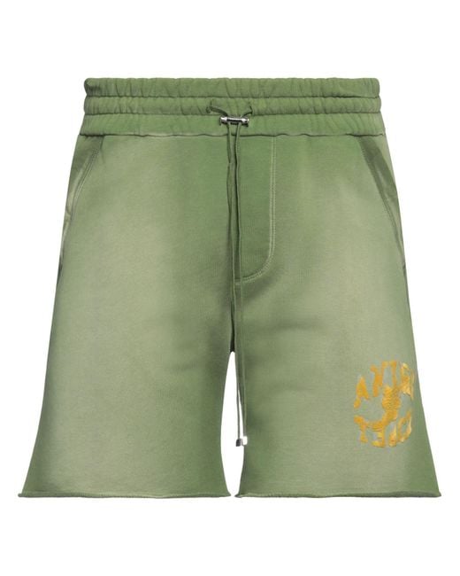Amiri Green Military Shorts & Bermuda Shorts Cotton for men