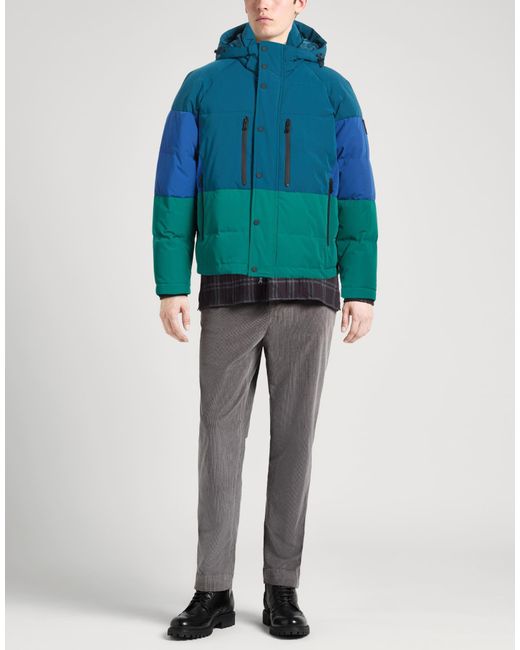 Paul & Shark Blue Deep Puffer Polyester, Elastane for men