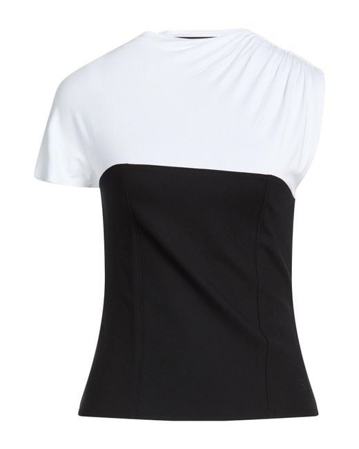 Karl Lagerfeld Black Top Viscose, Polyamide, Elastane