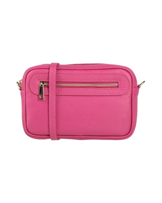 Laura Di Maggio Pink Fuchsia Cross-Body Bag Leather