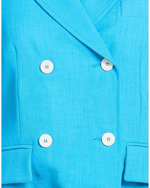 Jucca Blue Azure Blazer Viscose, Polyester, Elastane