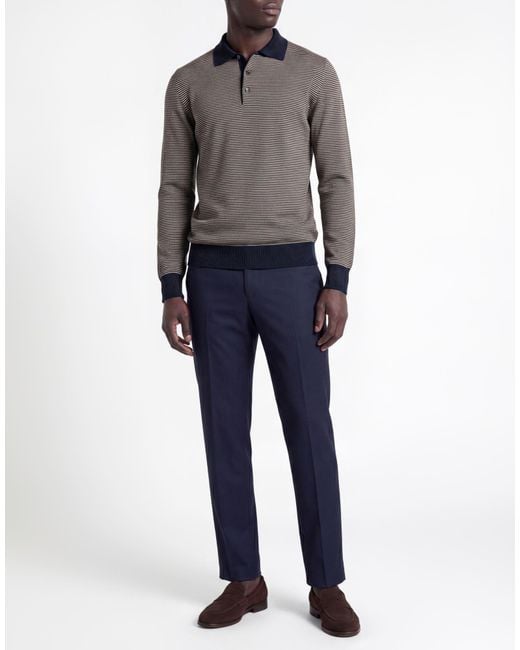 Isaia Gray Sweater Wool, Silk, Cashmere for men
