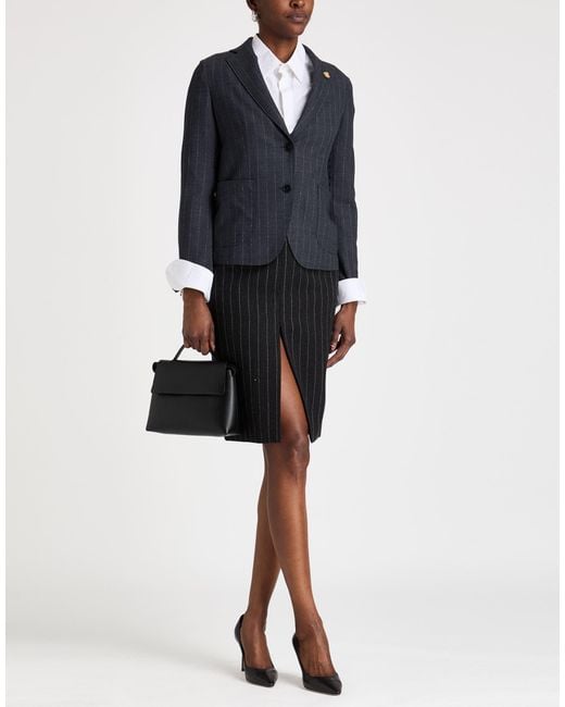 Lardini Black Blazer Virgin Wool, Polyester, Elastane