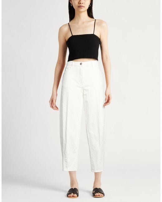 Peserico White Jeans Cotton, Elastane