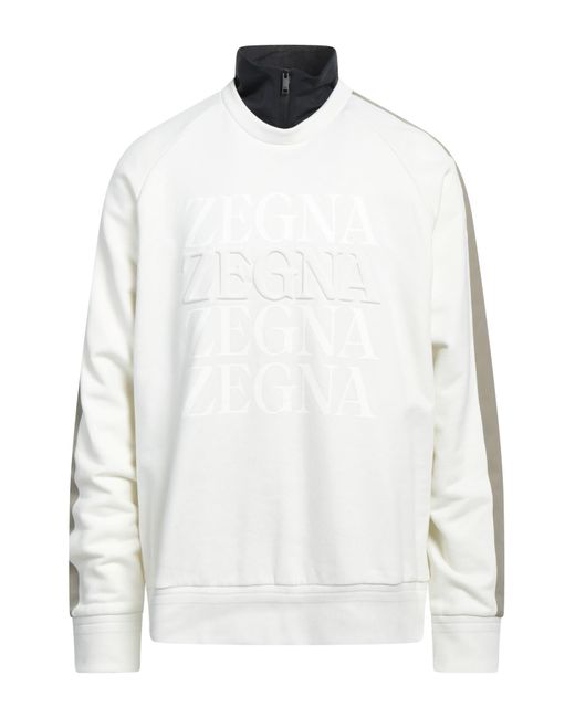 Zegna White Sweatshirt for men