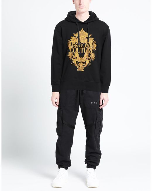 Versace Jeans Couture Blue Sweatshirt Cotton, Elastane for men