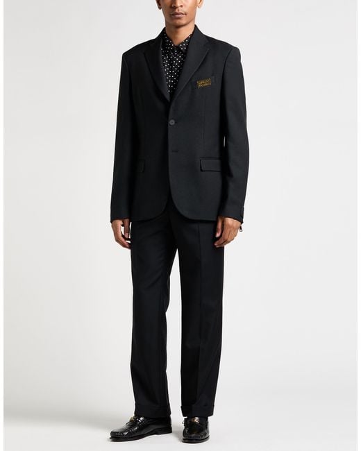 Versace Jeans Couture Black Blazer Polyester, Wool, Viscose for men