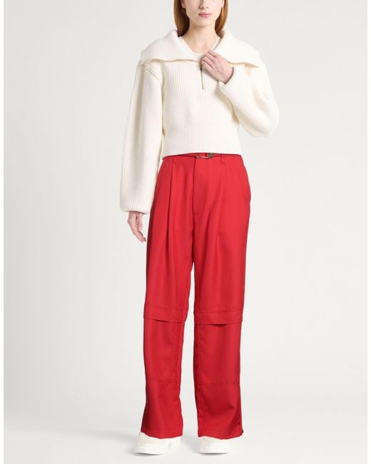 AMI Red Pants Virgin Wool