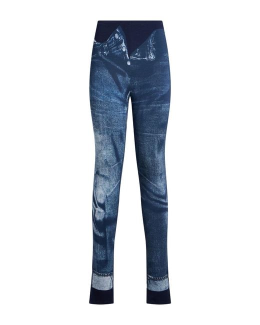 Jean Paul Gaultier Blue Leggings