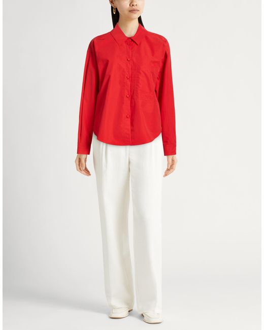 Alysi Red Crème Shirt Virgin Wool, Polyamide