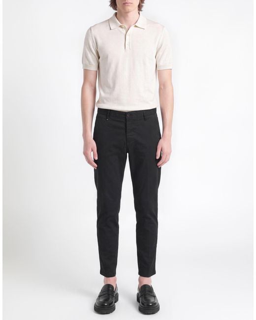 Berna Blue Charcoal Pants Cotton, Elastane for men
