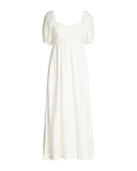TOPSHOP White Midi Dress