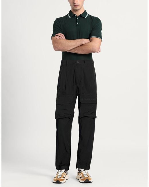 44 Label Group Black Pants Polyester, Cotton for men
