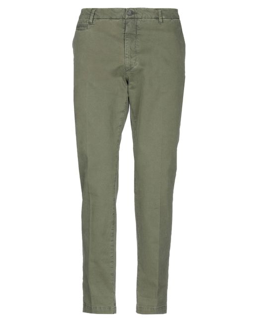 40weft Green Military Pants Cotton, Elastane for men