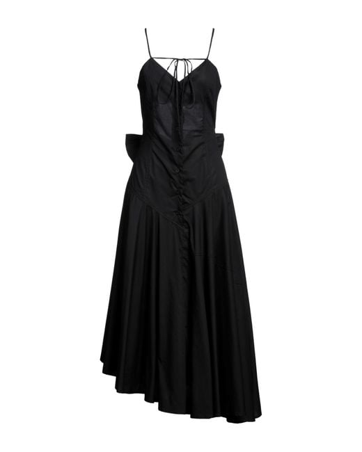 MSGM Black Midi Dress