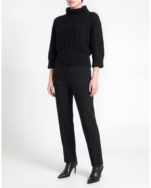 Fabiana Filippi Blue Turtleneck Merino Wool, Alpaca Wool, Textile Fibers, Mohair Wool, Polyamide