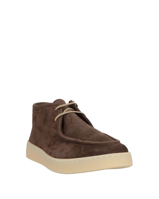 Andrea Ventura Firenze Brown Dark Ankle Boots Leather for men