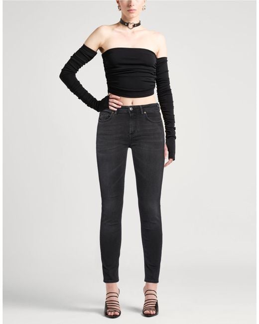 Acne Black Jeans Cotton, Polyester, Elastane