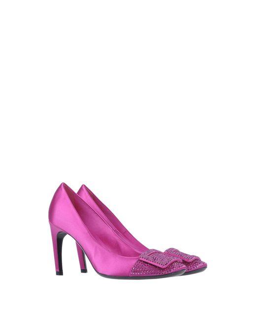 Roger Vivier Purple Fuchsia Pumps Textile Fibers